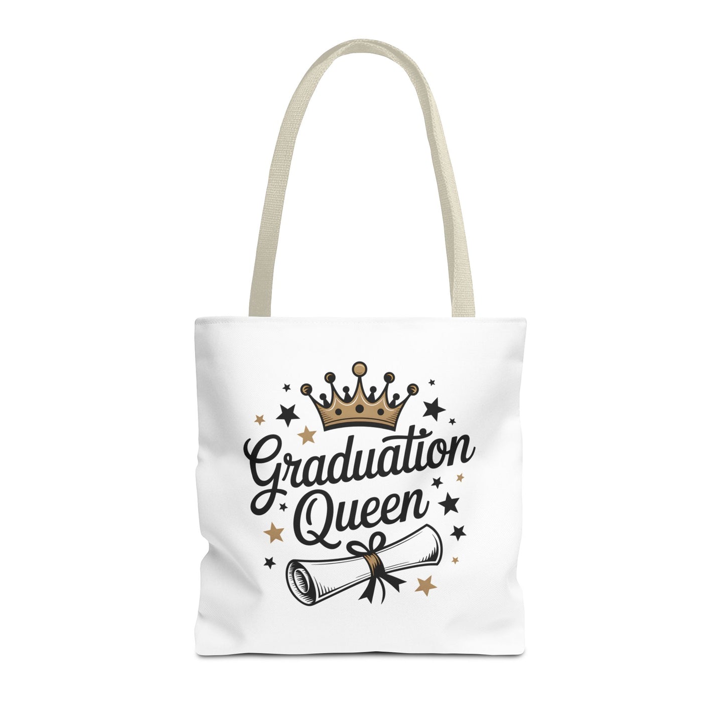 Graduation Queen Tote Bag – Crown & Diploma Commencement Gift