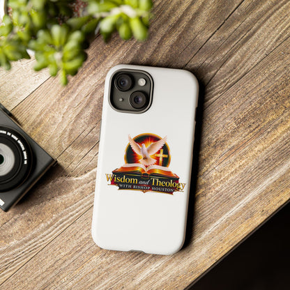 Wisdom and Theology Phone Case — Christian Dove & Cross Protective Tough Case