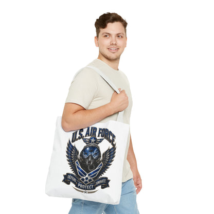 U.S. Air Force Emblem Tote Bag — Military Wings & Skull Design