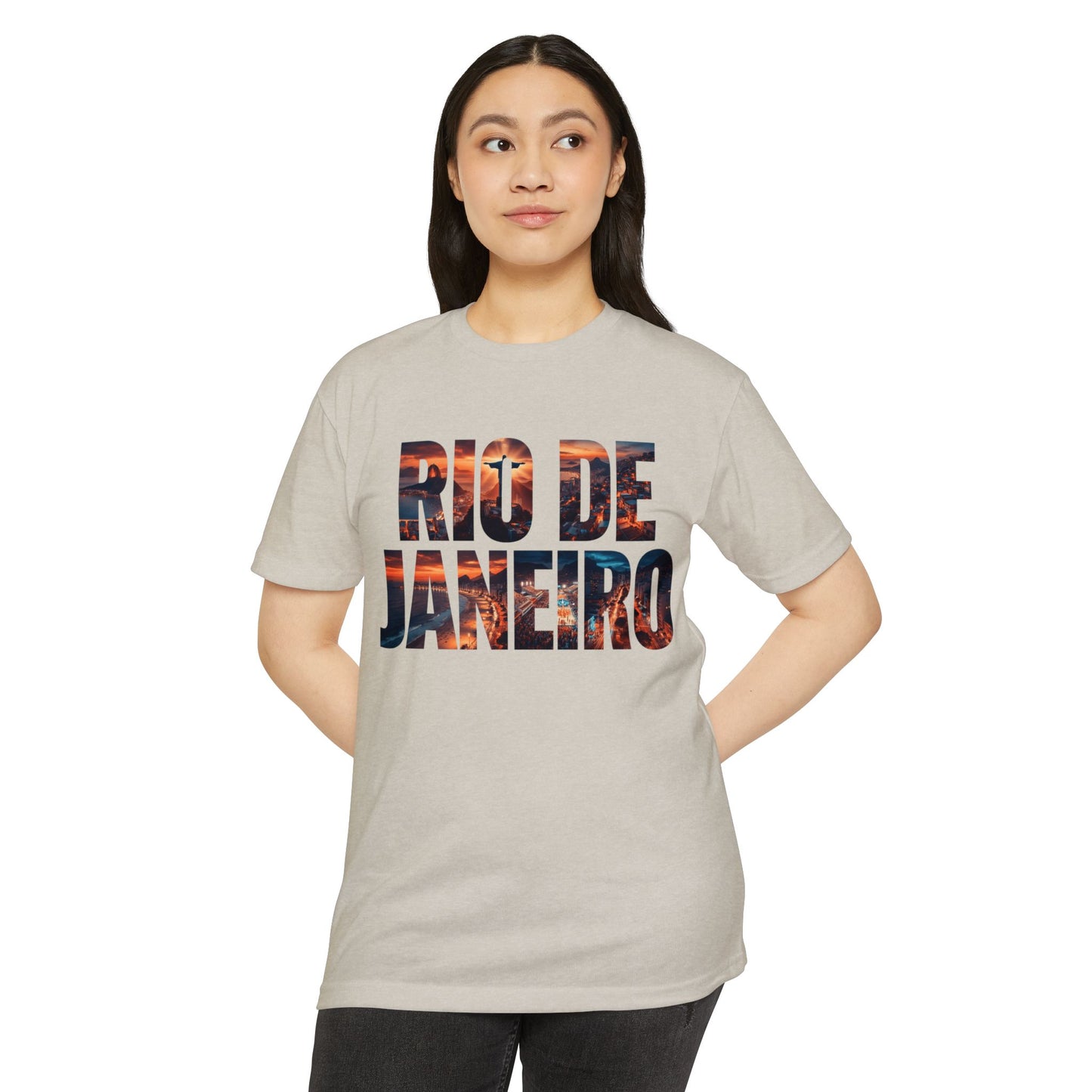 Rio de Janeiro Graphic T-Shirt — Bold Sunset City Typography Tee