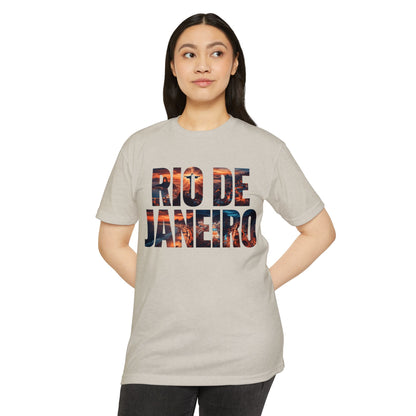 Rio de Janeiro Graphic T-Shirt — Bold Sunset City Typography Tee