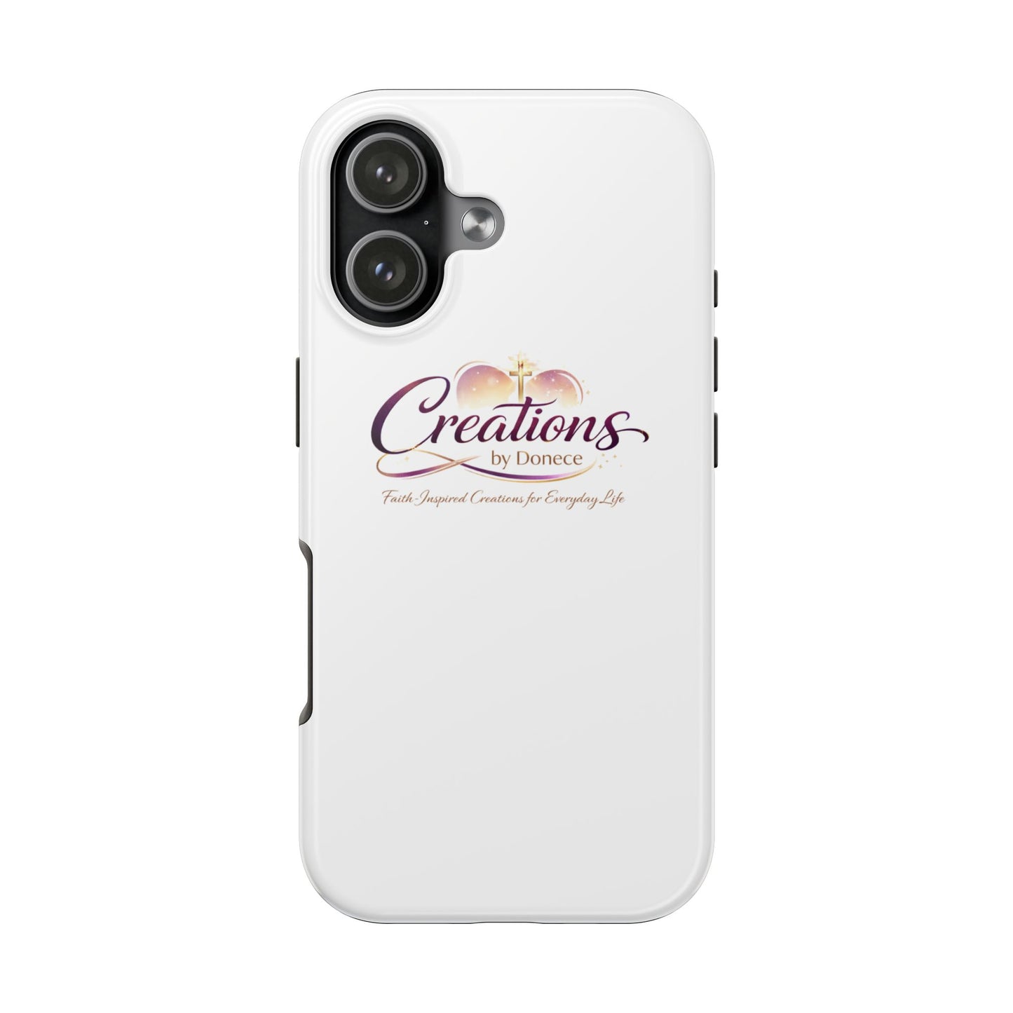 Creations by Donece Soft-Touch Tough Phone Case — Faith-Inspired Logo Protective Cover
