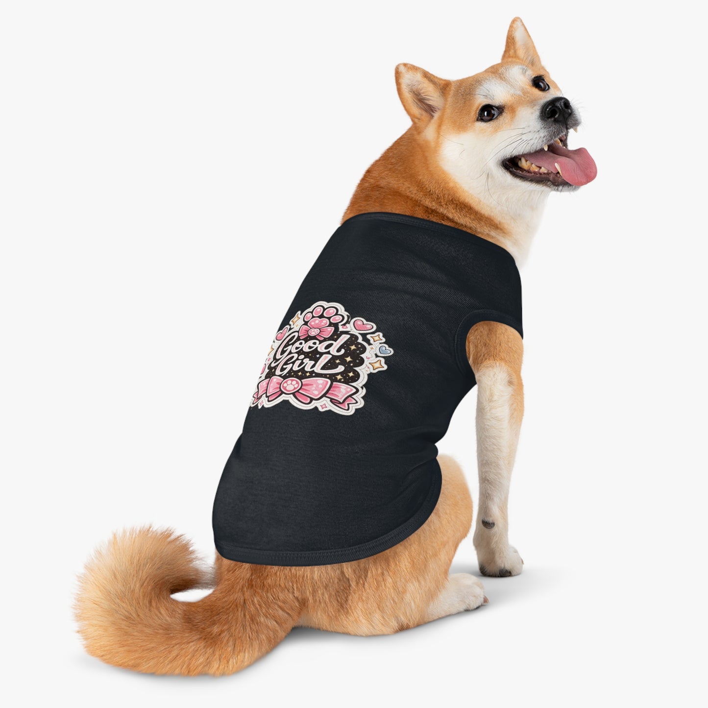 Good Girl Pet Tank Top — Cute Paw Print Dog Shirt for Small Dogs