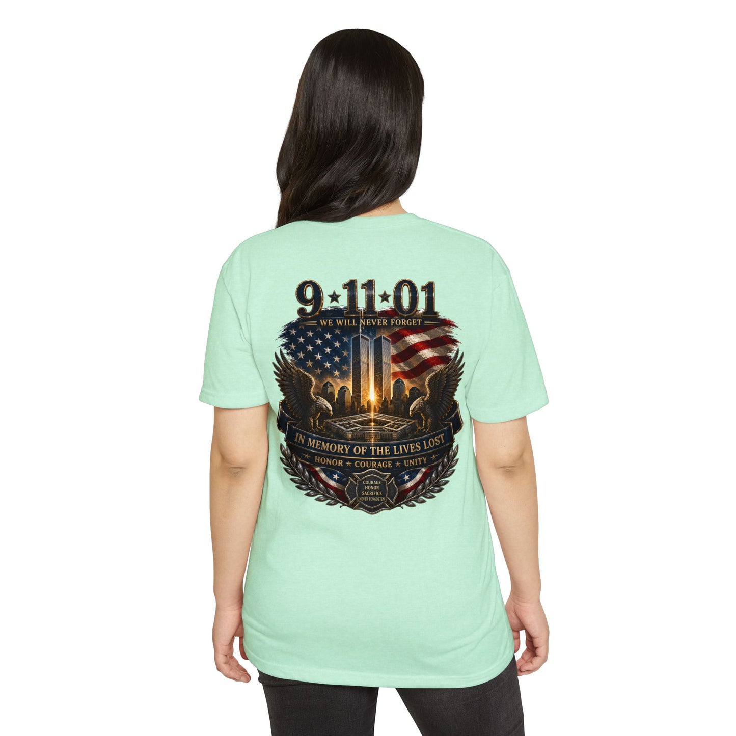9/11 Memorial T-Shirt – "We Will Never Forget" Tribute Tee