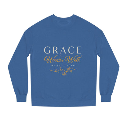 Grace Wears Well Sweatshirt — 'Grace Wears Well' Inspirational Crewneck