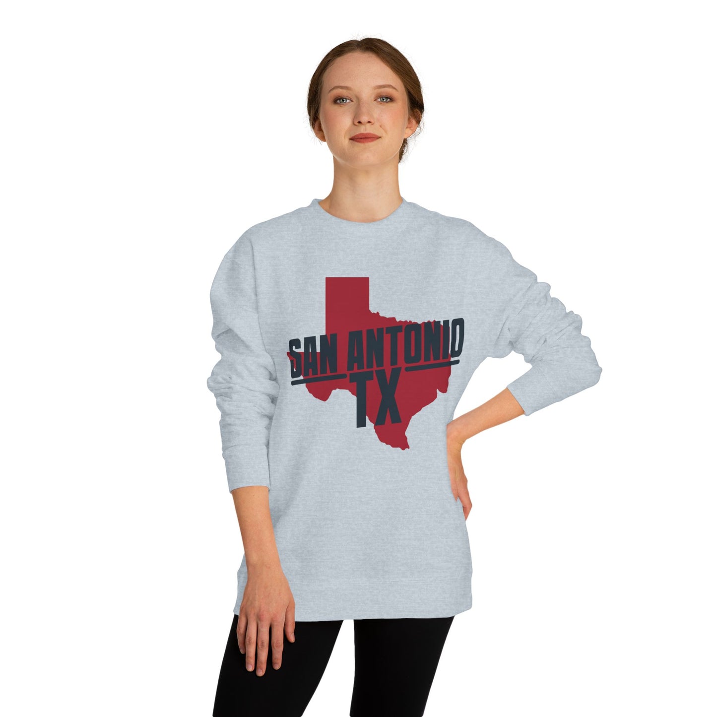 San Antonio TX State Outline Sweatshirt – Texas Pride Crewneck