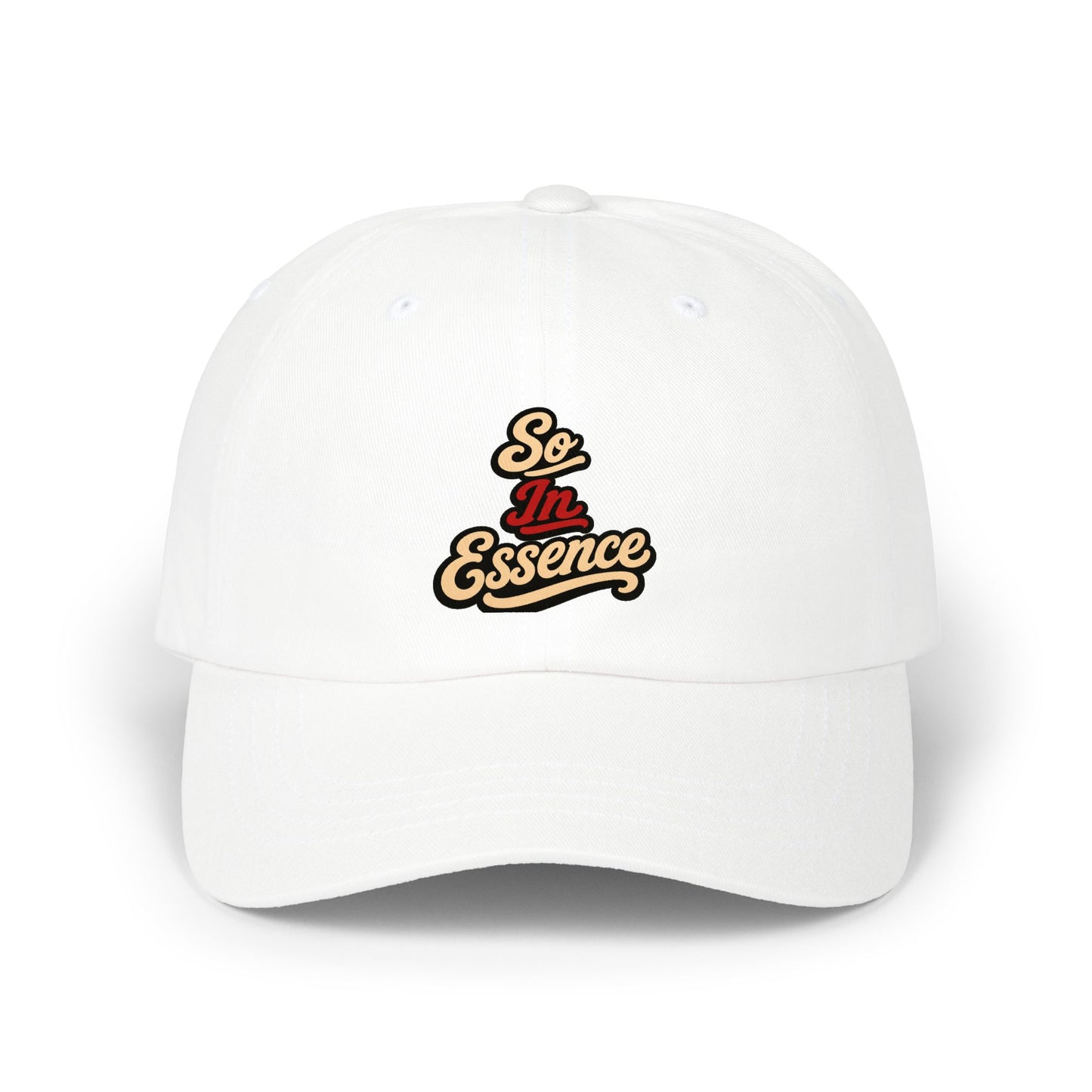 Dad Cap — "So In Essence" Retro Script Embroidered Baseball Hat
