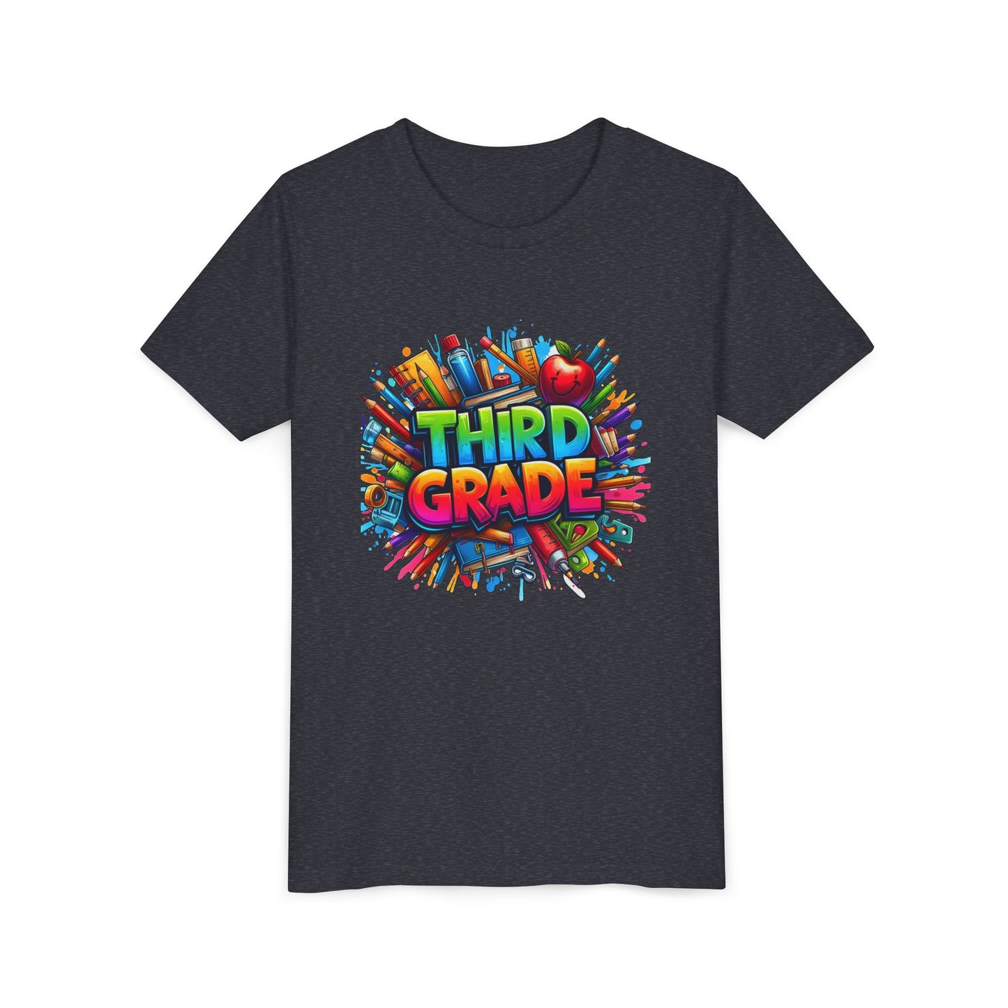 Third Grade Kids' T-Shirt – Colorful School Supplies Back-to-School Tee