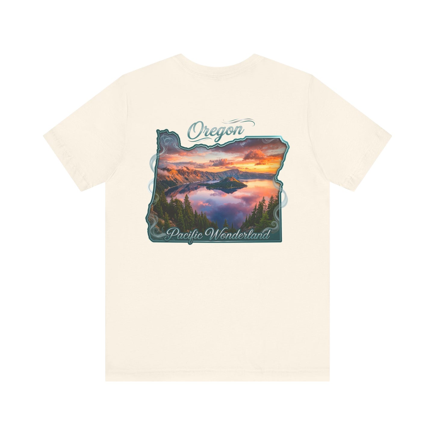 Oregon Pacific Wonderland T‑Shirt — Scenic Sunset State Map Tee