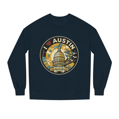 I  Austin Crewneck Sweatshirt — Austin Capitol Retro Graphic