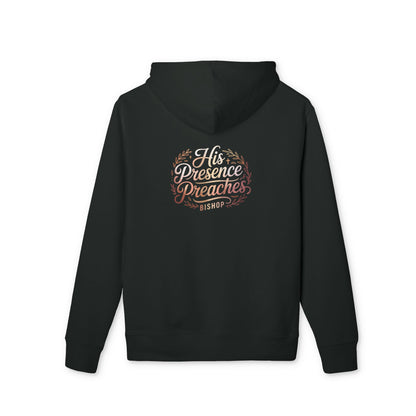 His Presence Preaches Hoodie — Inspirational Christian Graphic Sweatshirt
