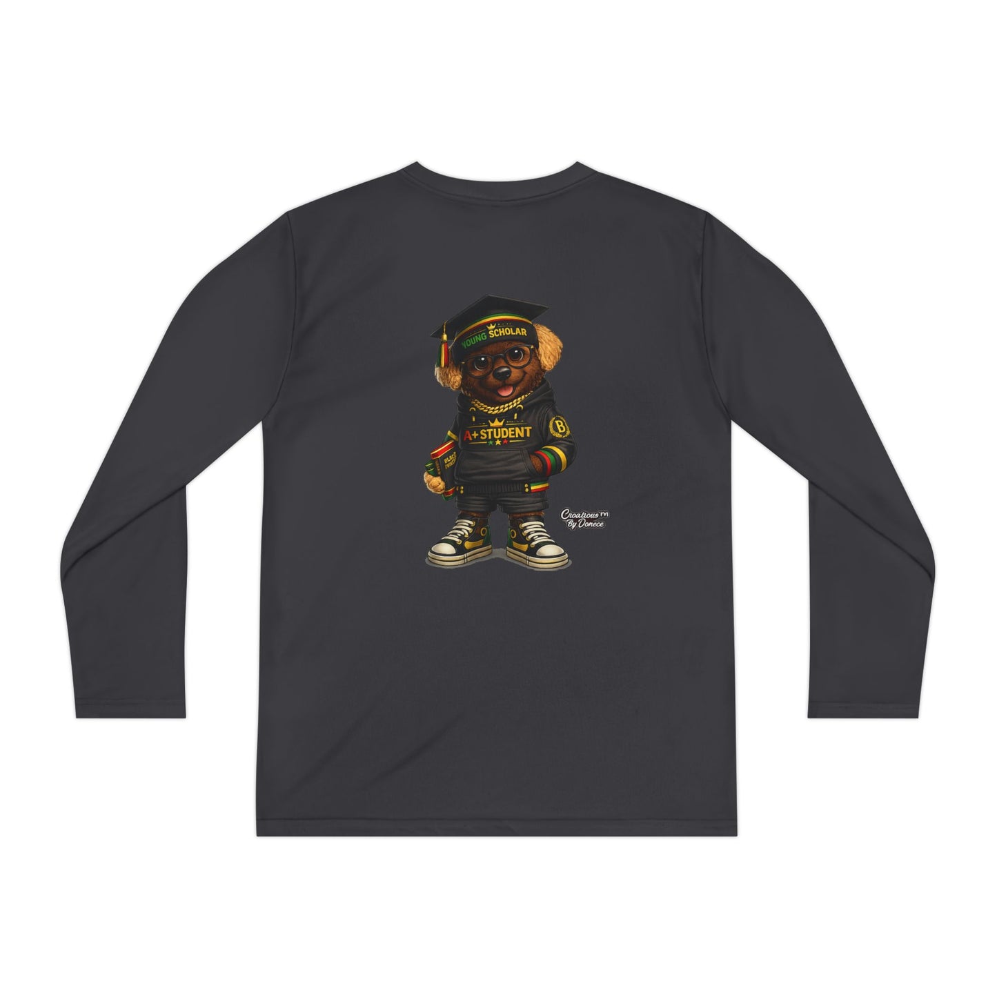 Youth Long Sleeve Tee — Graduation Bear Design