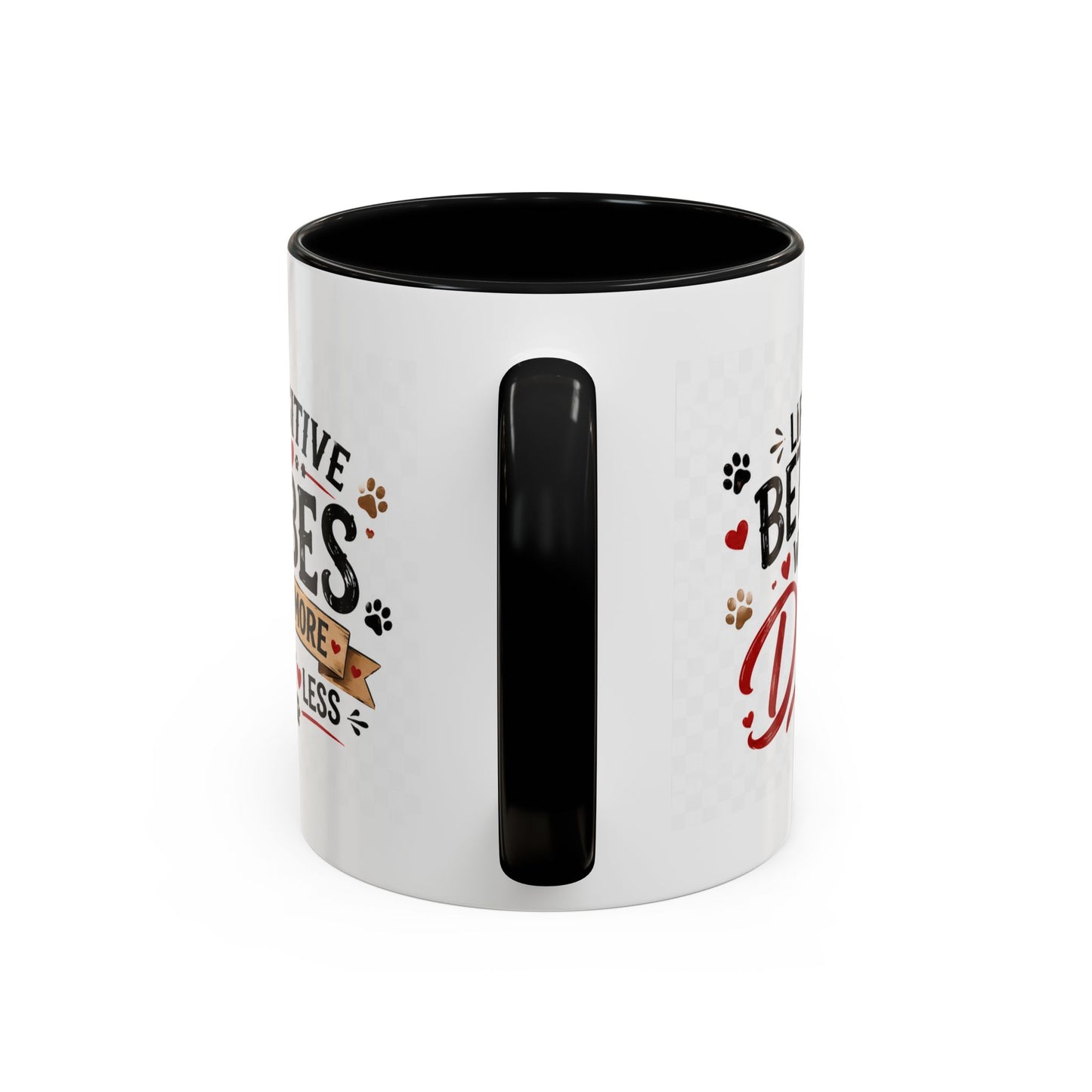 Pawsitive Vibes Coffee Mug - "Wag More, Worry Less" Dog Lover Accent Mug