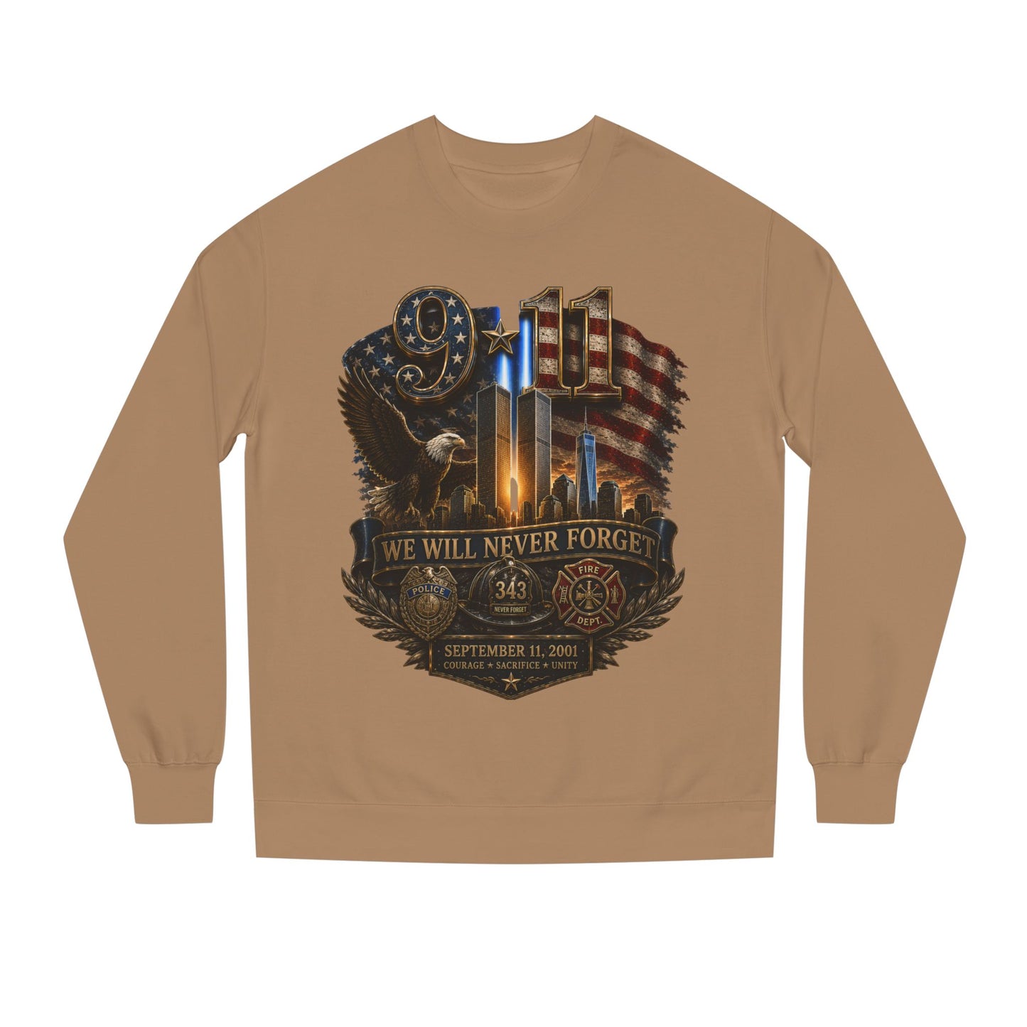 9/11 We Will Never Forget Memorial Sweatshirt