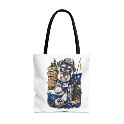 Dog Dad Fishing Tote Bag – Schnauzer Pet Lover Gift