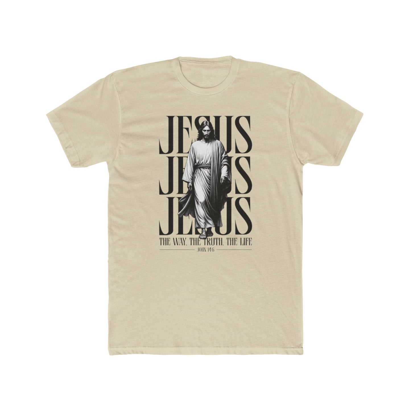 Jesus Typography Graphic Tee — "The Way The Truth The Life" Christian T‑Shirt