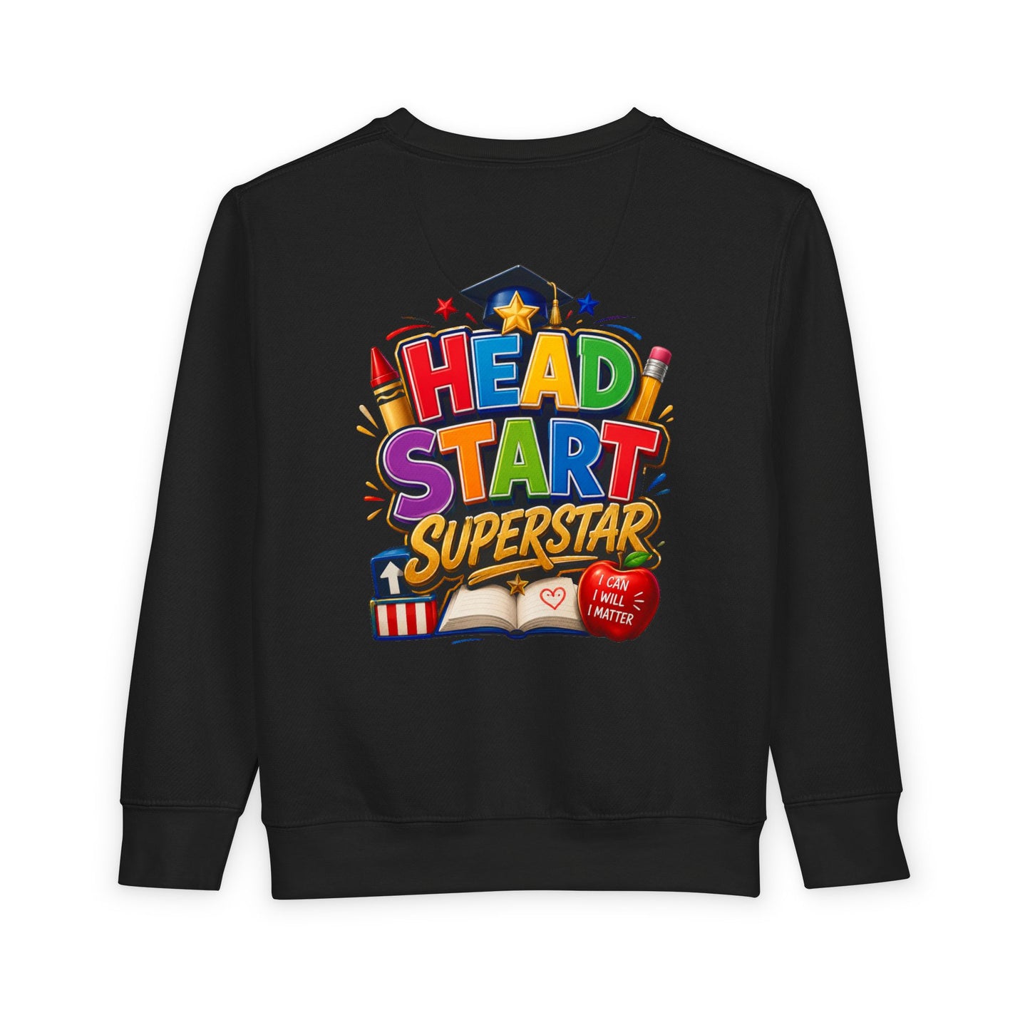Head Start Superstar Toddler Sweatshirt — Colorful Preschool Graduation Gift