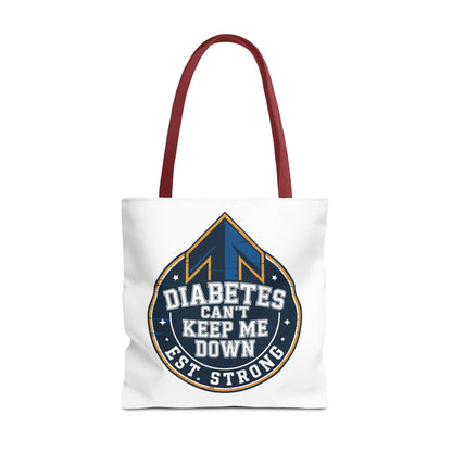 Diabetes Can't Keep Me Down Tote Bag — Inspirational Diabetes Awareness Shopper