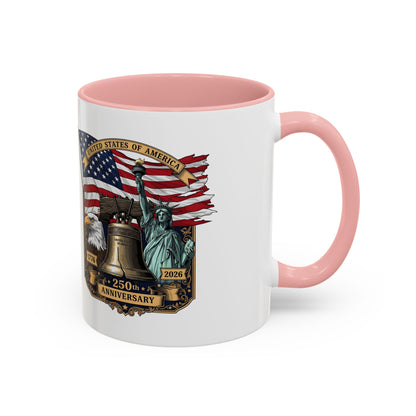 Liberty Anniversary Coffee Mug — 250th USA Celebration Accent Mug