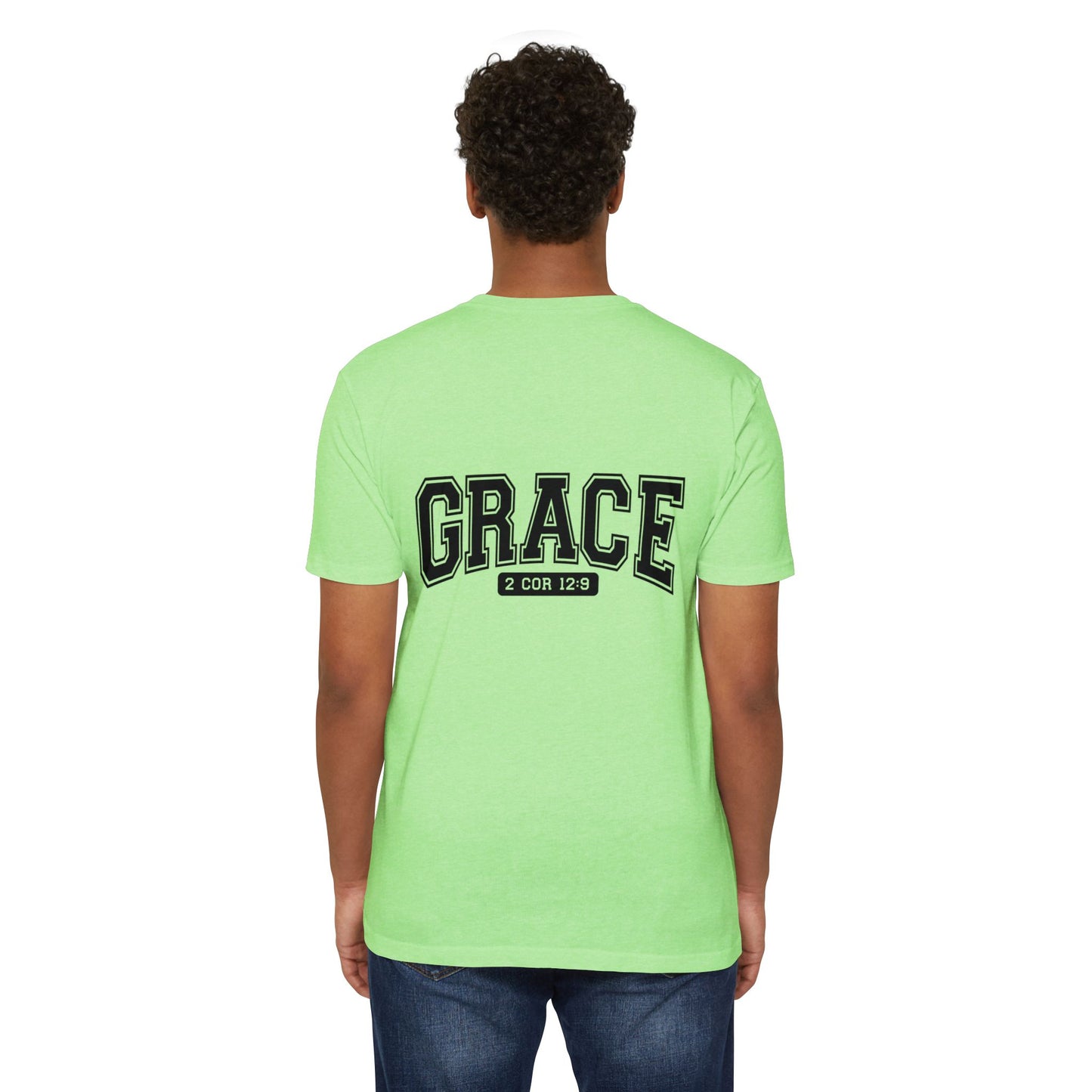 Grace T-Shirt — Faith Graphic Tee ("GRACE" with 2 Cor 12:9)