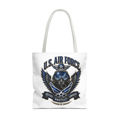 U.S. Air Force Emblem Tote Bag — Military Wings & Skull Design