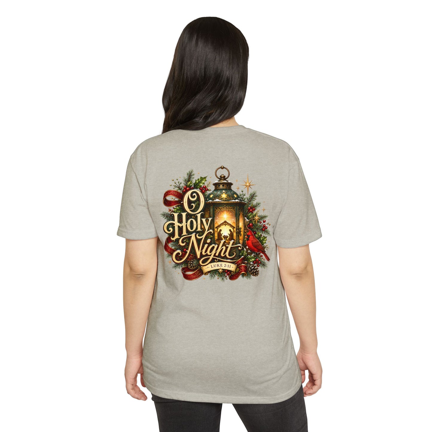 O Holy Night Lantern Christmas T-Shirt — Nativity Carol Holiday Tee