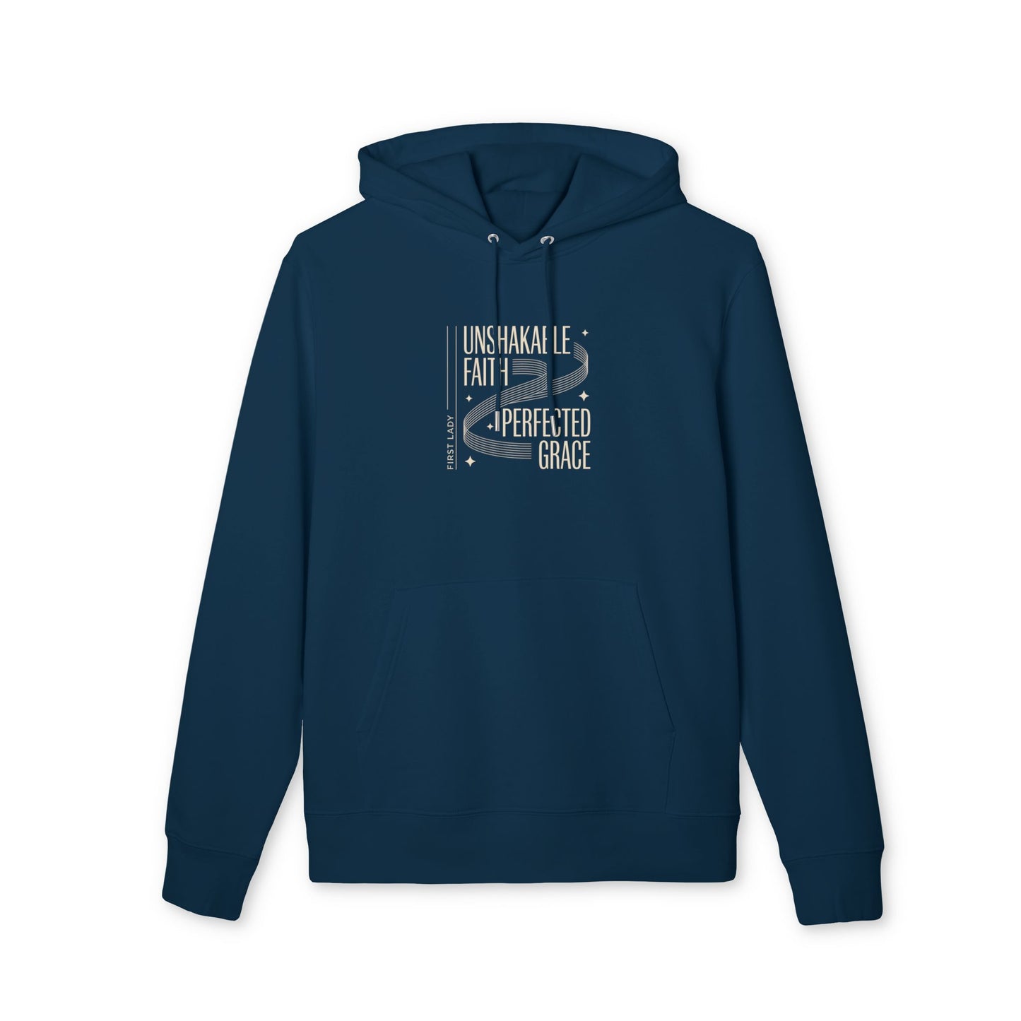 Faith Hoodie — “Unshakable Faith, Perfected Grace” Inspirational Christian Pullover