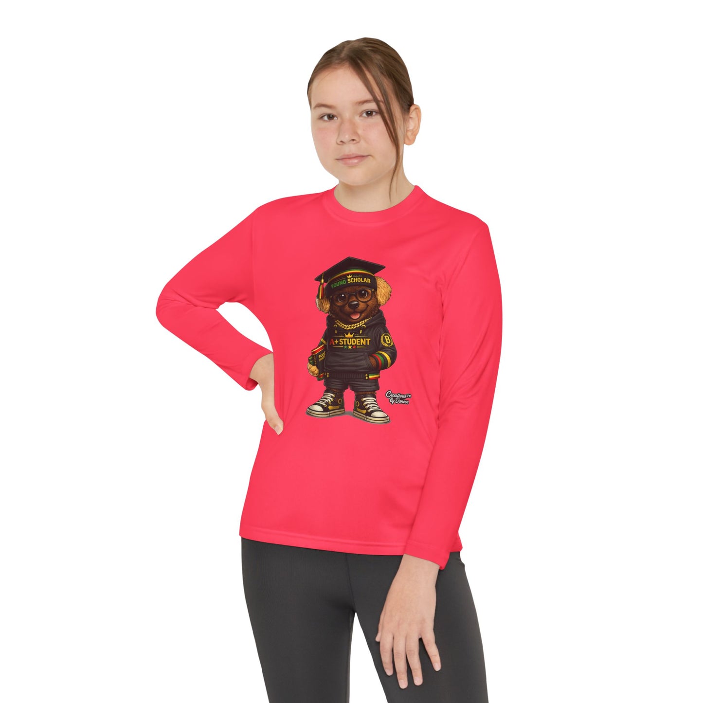 Youth Long Sleeve Tee — Graduation Bear Design