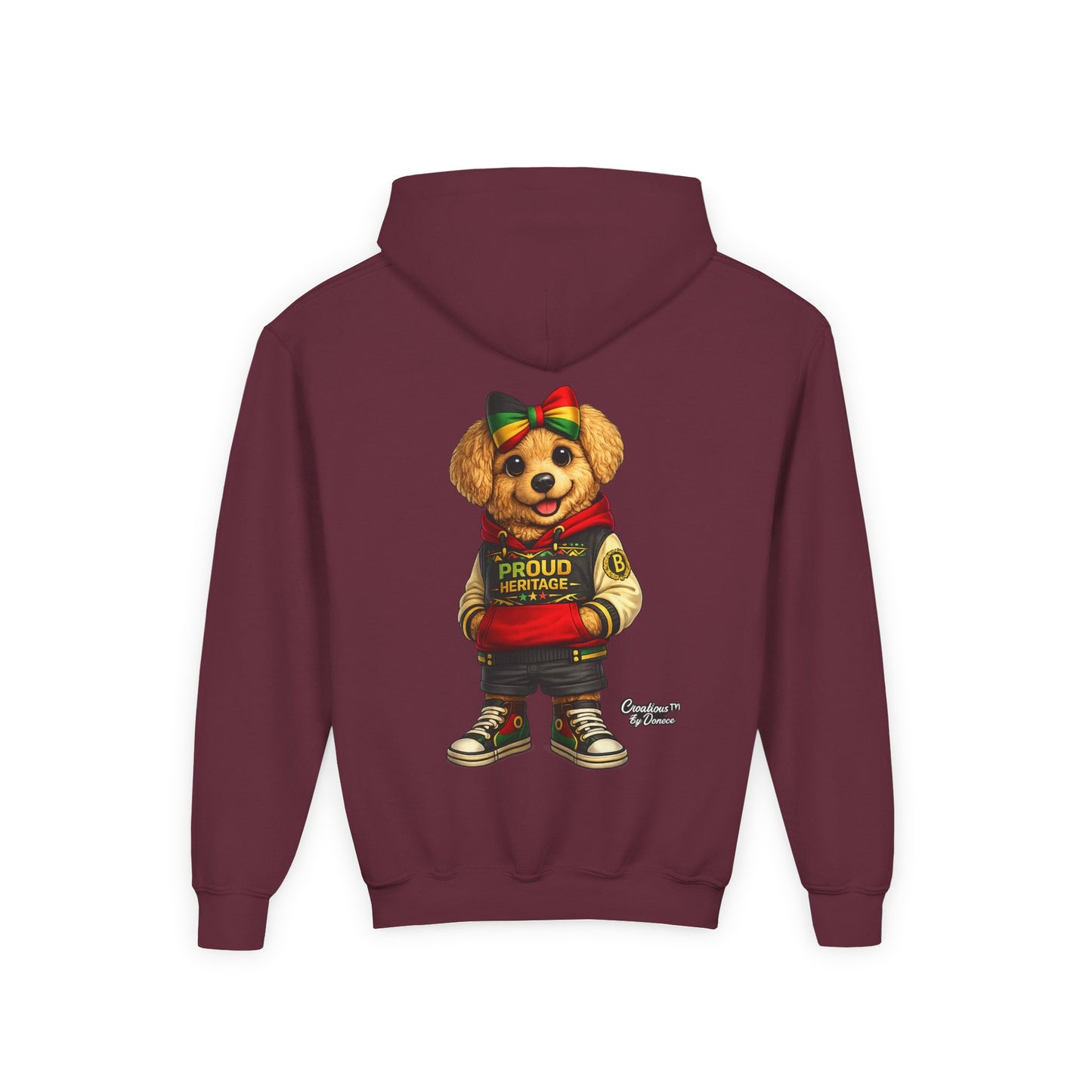 Youth Hoodie — 'Proud Heritage' Teddy Bear Streetwear Kids Pullover