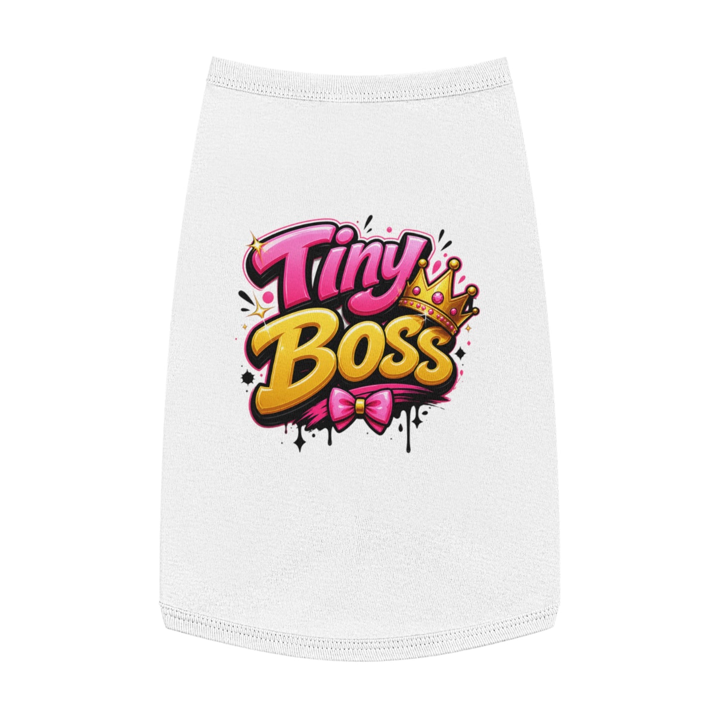 Tiny Boss Pet Tank Top — Cute Crown Dog Cat Tee