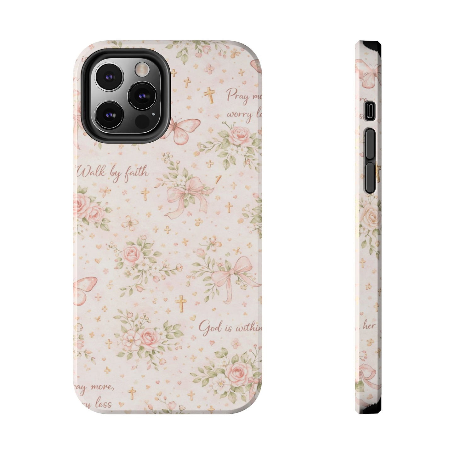 Walk By Faith Phone Case | Christian Floral iPhone Case