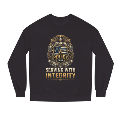 Police Badge Sweatshirt - "Serving With Integrity" Crewneck