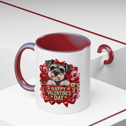 Valentine’s Day Dog Coffee Mug — "Happy Valentine’s Day" Accent Mug