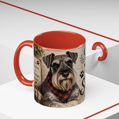 Standard Schnauzer Accent Coffee Mug — "Home Is Where My Standard Schnauzer Is"