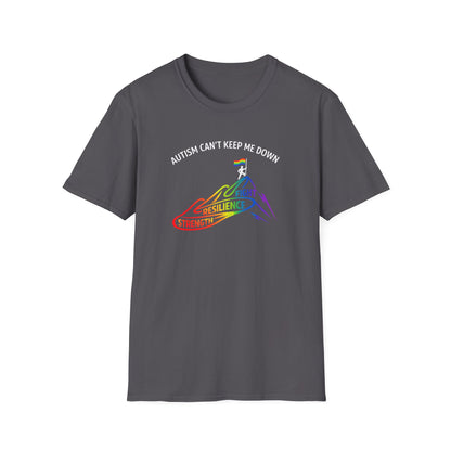 Autism Can't Keep Me Down Fight Resilience Strength T-Shirt