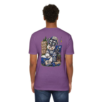 Schnauzer Dad T-Shirt – Fishing & Camping Dad Graphic Tee