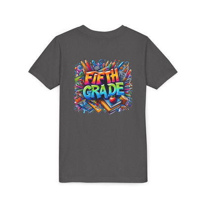 Fifth Grade Kid's Tee - Colorful School Supplies Back to School T-Shirt