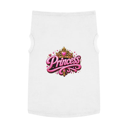 Princess Pet Tank Top - Pink Crown Graphic Dog Shirt, Cute Royal Pet Apparel for Small Dogs & Cats