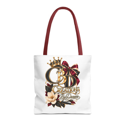 Logo Tote Bag — Elegant Crown & Bow Monogram Tote