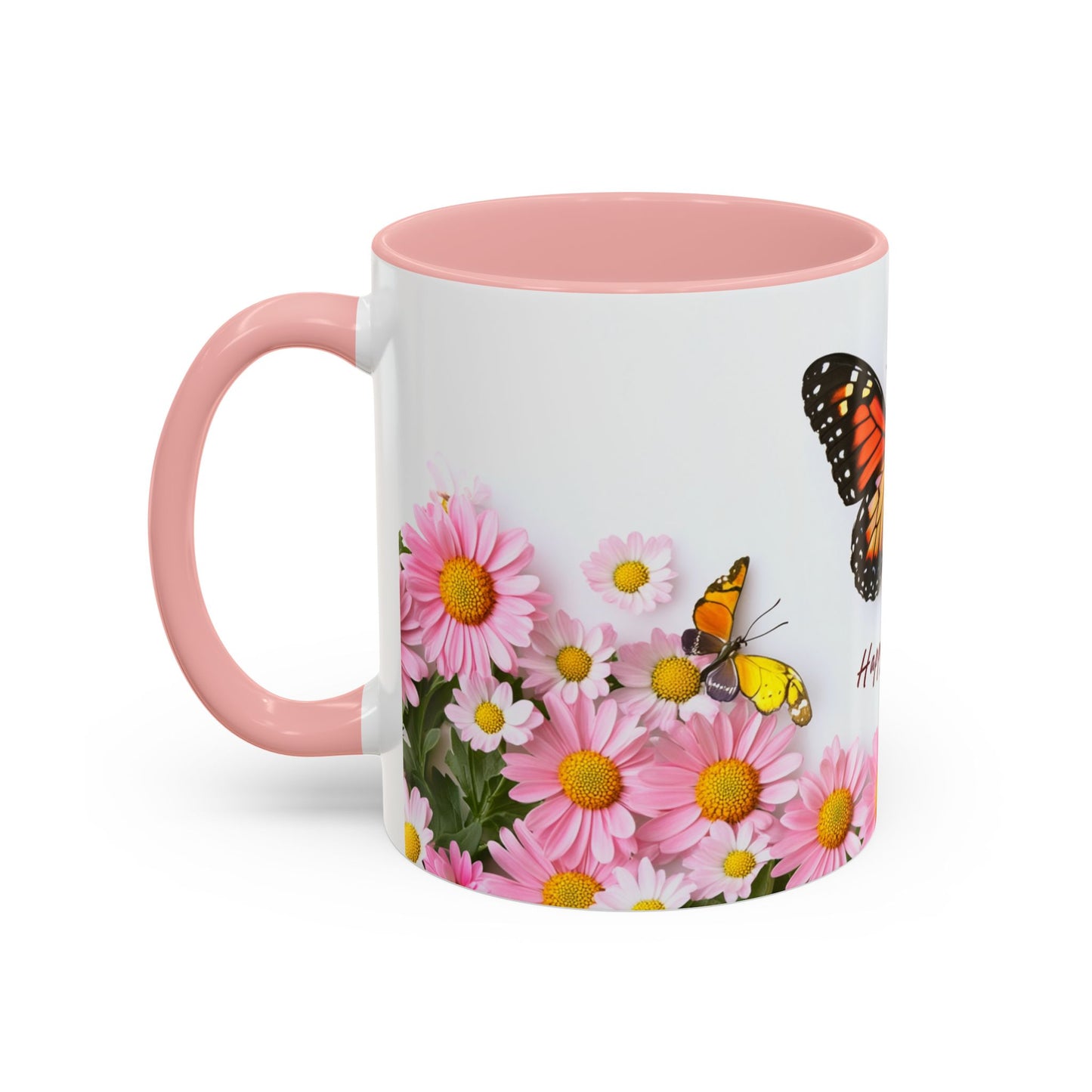 Mother's Day Butterfly Coffee Mug — "Happy Mother's Day" Floral 11/15oz Accent Mug