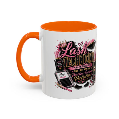 Lash Technician Coffee Mug – 'Enhancing Beauty One Lash at a Time' Accent Mug