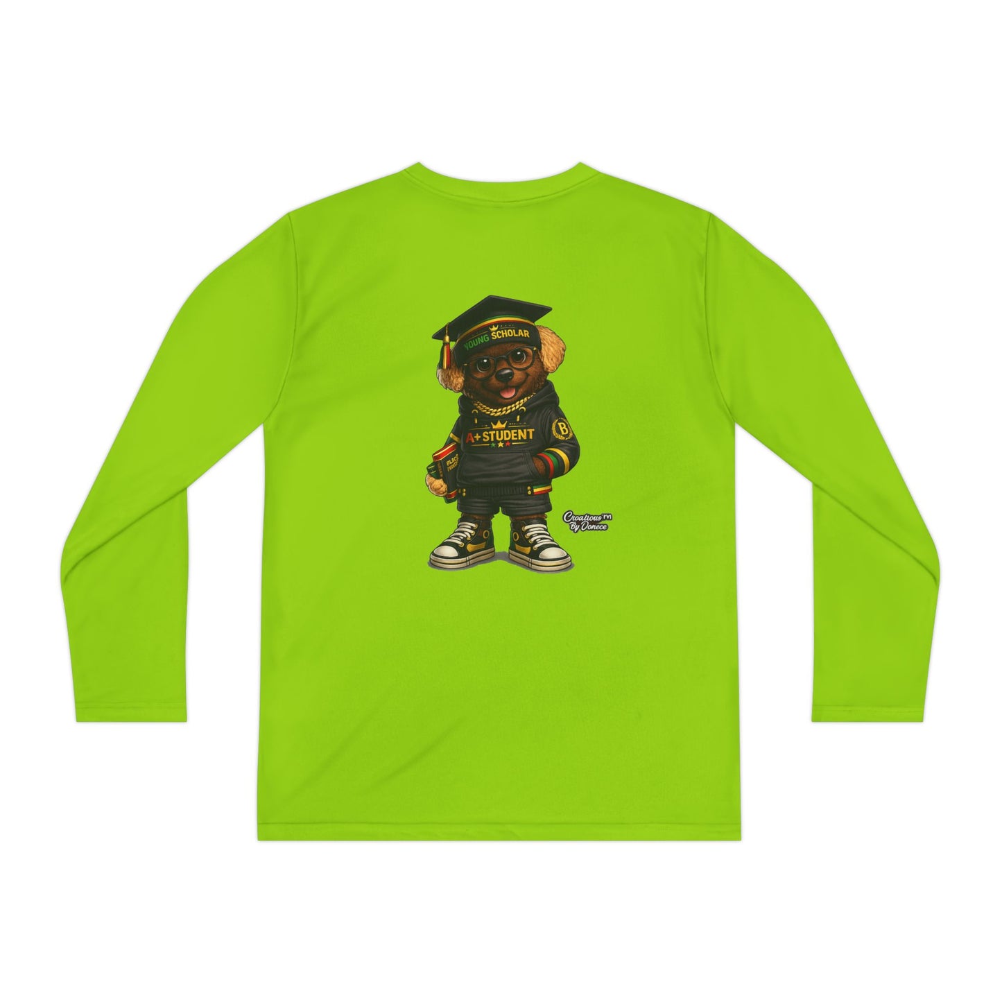 Youth Long Sleeve Tee — Graduation Bear Design
