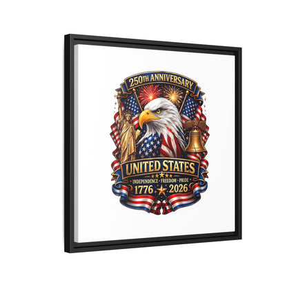 250th Anniversary United States Framed Canvas - Patriotic Eagle 1776–2026