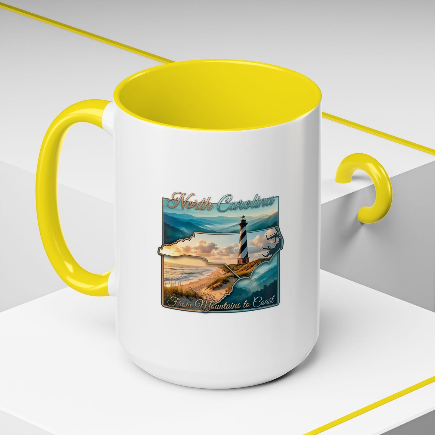 Coastal Lighthouse Coffee Mug – From Mountains to Coast Accent Mug