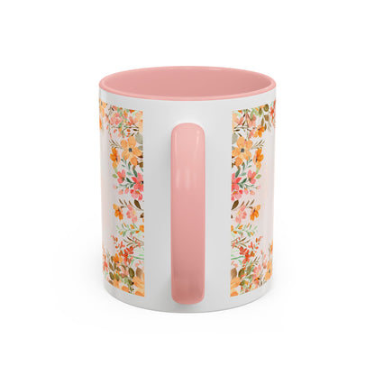 Life Began With You Mom Floral Accent Coffee Mug