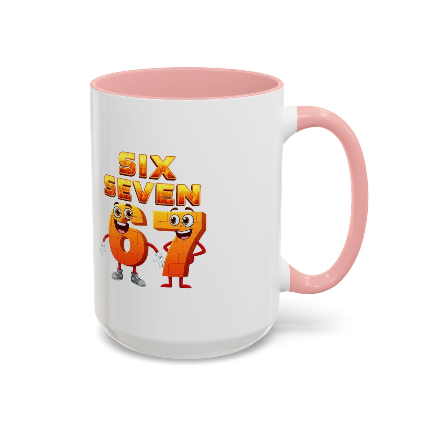 Six Seven Cartoon Number Coffee Mug - Fun Math Teacher Gift (11/15oz)