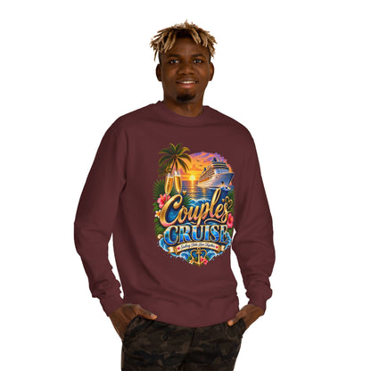Couples Cruise Sweatshirt — Tropical Sunset Cruise Graphic Crewneck
