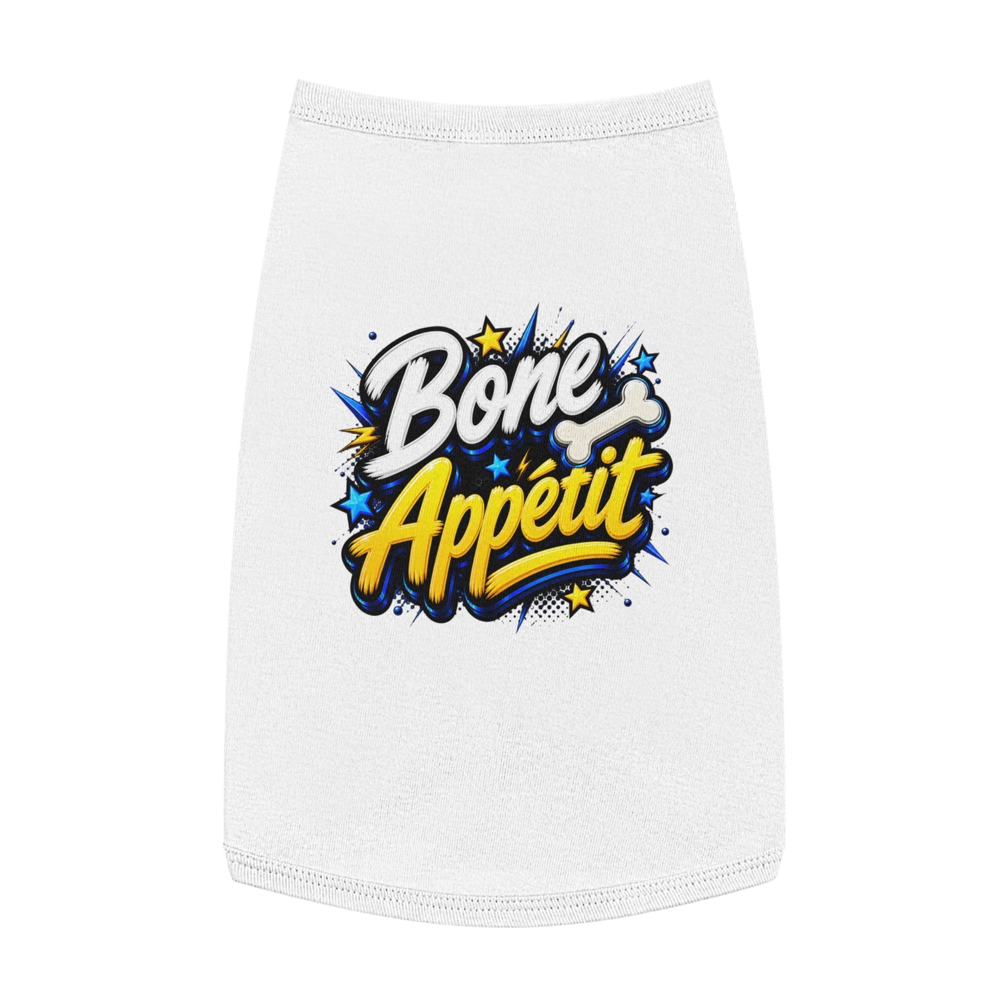 Pet Tank Top — "Bone Appétit" Graphic Dog Tank