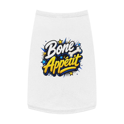 Pet Tank Top — "Bone Appétit" Graphic Dog Tank