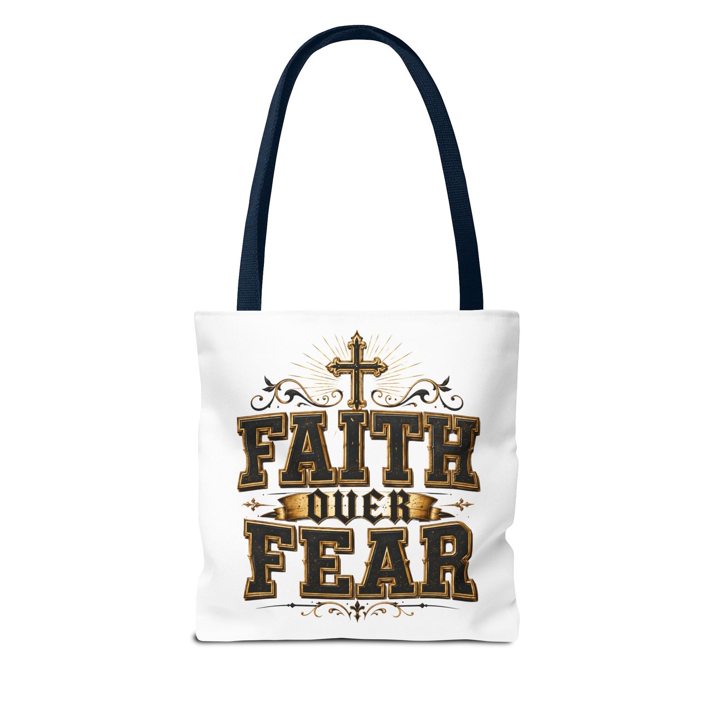 Faith Over Fear Tote Bag — Inspirational Christian Canvas Tote